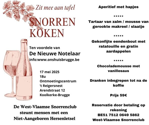 Uitnodiging etentje snorrenclub